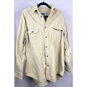 Vintage North Crest Corduroy Button Down Shirt Men’s Size LT
